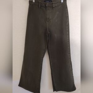 Just Black Denim Dark Green Wide Leg Denim Pants